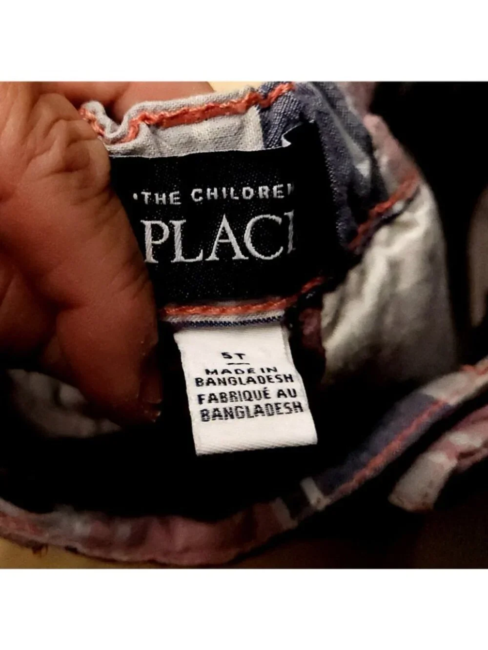 The Children's Place Toddler Boys Pink Blue Plaid Shorts 5T